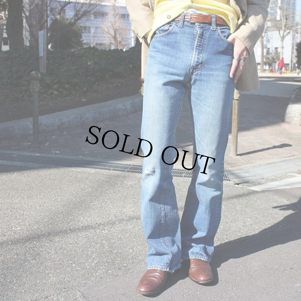 画像2: 70's Levi's 517 single フレアデニムパンツ W29 (2)