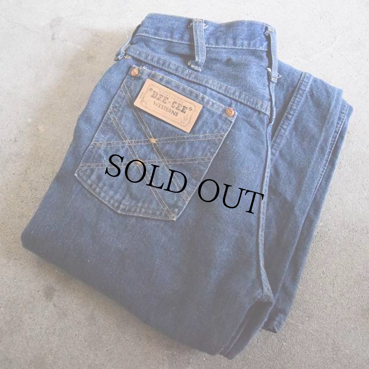 画像2: 60's〜70's DEE CEE Western 5ポケットデニムパンツ W28 (2)