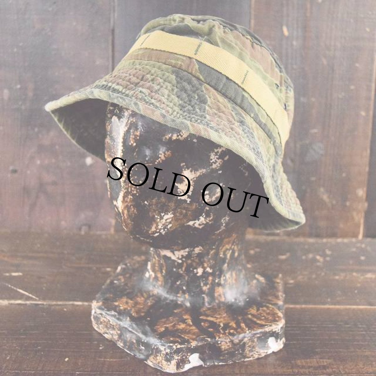 画像2: 60's〜70's タイガーカモ柄 民生品ジャングルハット (2)