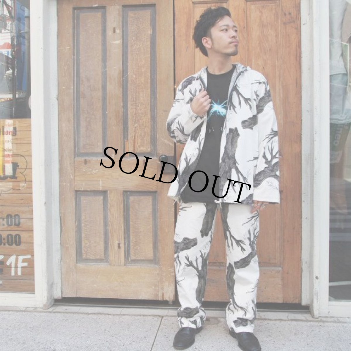 画像3: 80's〜90's USA製 スノーカモ柄 ライトネルパーカ&イージーパンツ SETUP-DEADSTOCK (3)