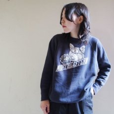 画像4: 50's Sportswear "NORTHEASTERN" カラーフロッキープリントスウェット ネイビー (4)