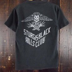 画像1: 【SALE】  90's C.B.H.C USA製 スカル バイカーTシャツ (1)