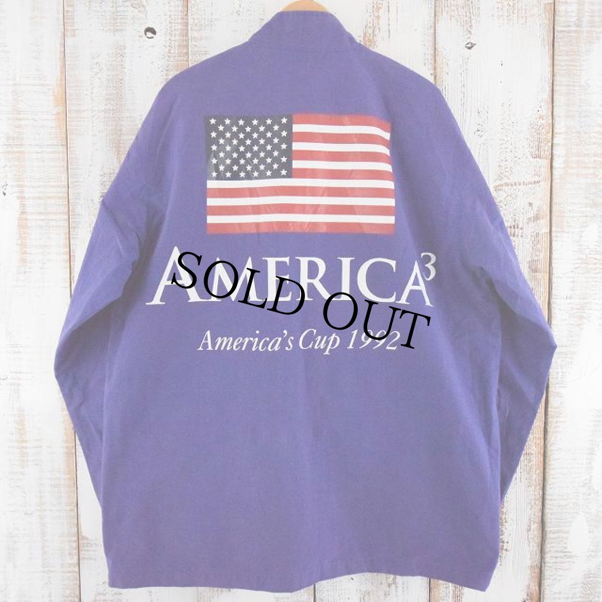 画像1: 90's Ralph Lauren "AMERICA3 America's Cup 1992" HONGKONG製 スタンドカラーハーフジャケット (1)