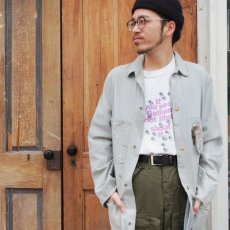 画像4: 60's CARTER'S Gray Chambray Duster Coat (4)