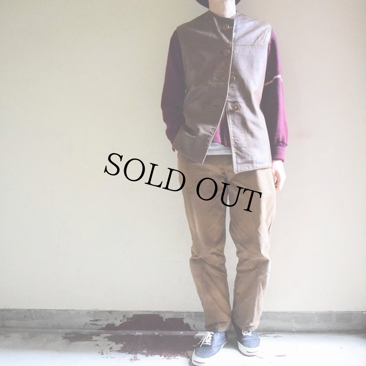 画像3: 1950's BRITISH ARMY "W.R.A.C" レザー ジャーキンベスト (3)