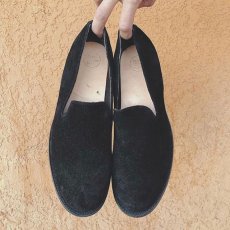 画像1: 2120 Handcrafted Black Suede Loafers size8 (1)