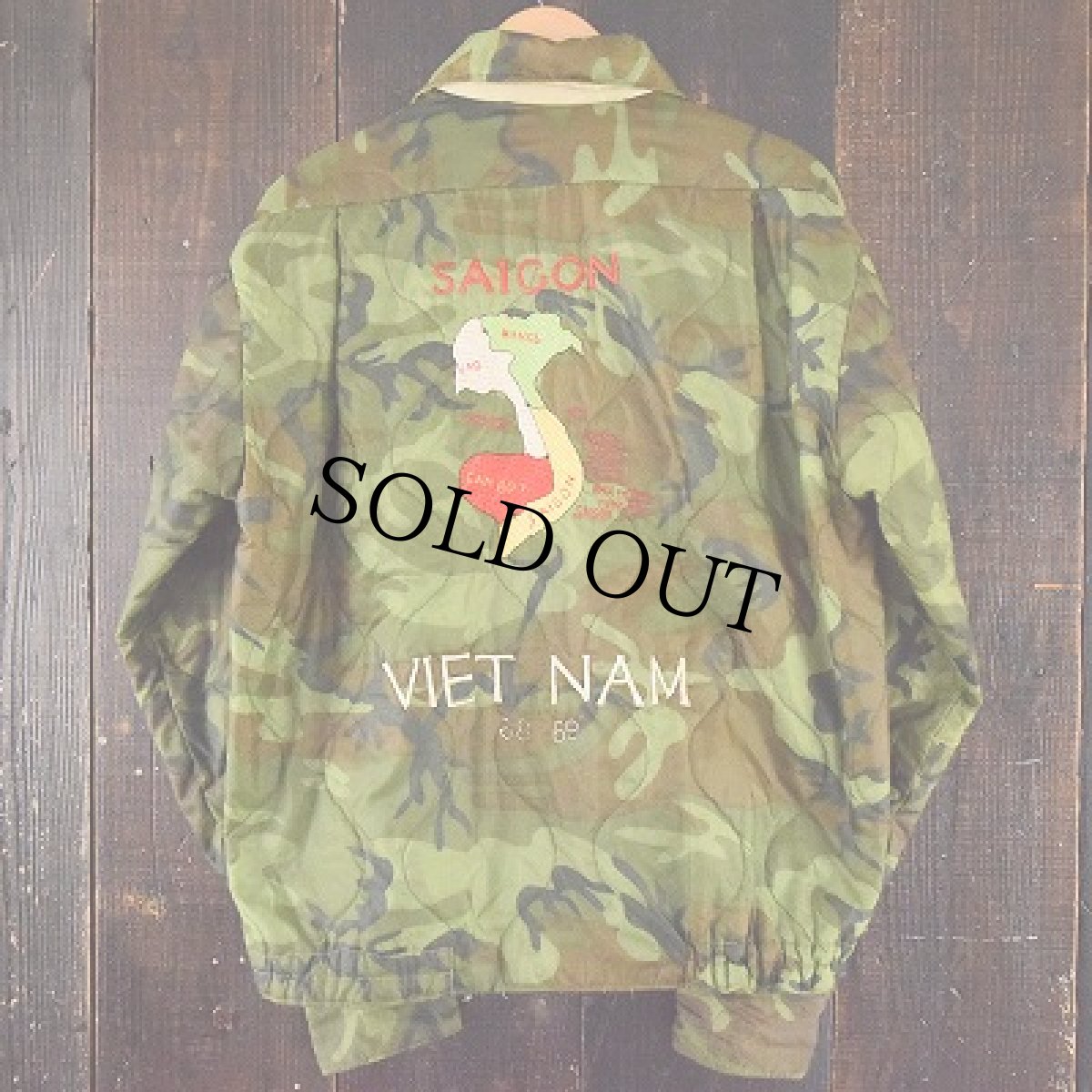 画像2: 60's "SAIGON VIET NAM 68 69" キルティングカモ ベトジャン (2)