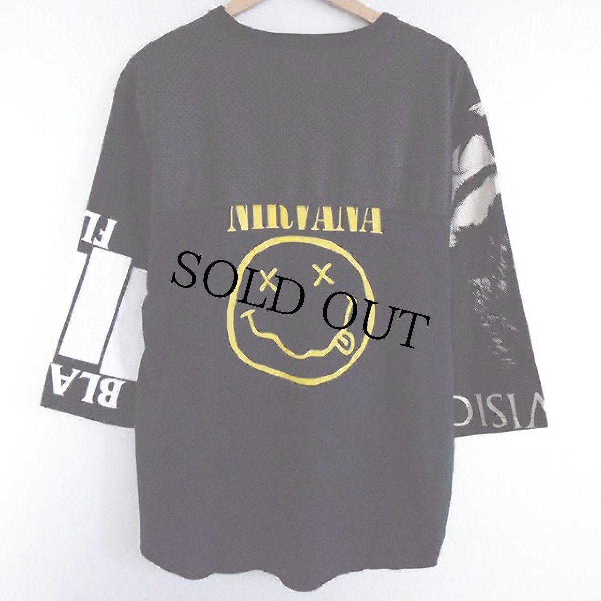 画像2: Feeet2nd限定 ink "BLACK FLAG×Joy Division×NIRVANA×Rage Against the Machine" CRAZY FOOTBALL BAND 【L】 (2)