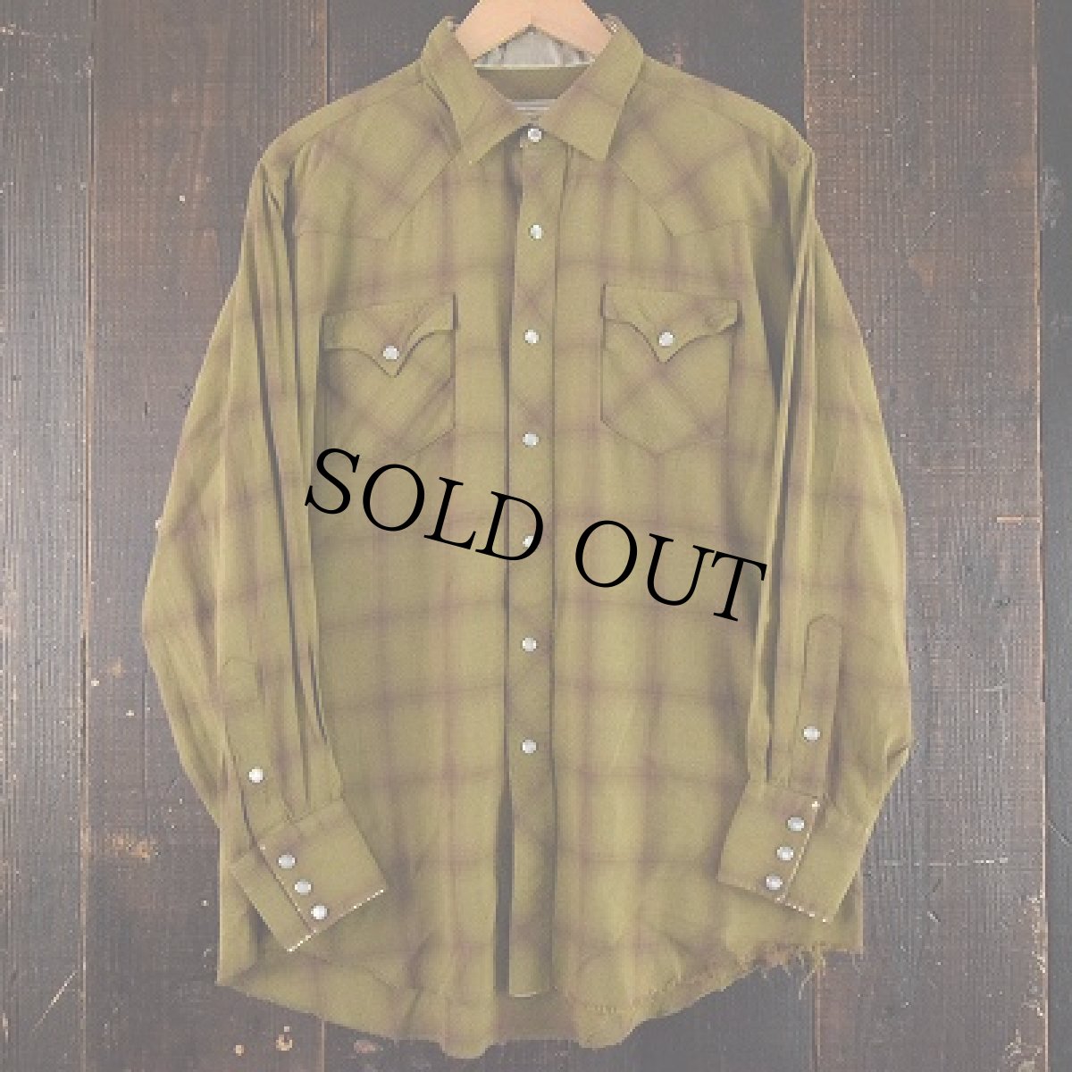 画像2: 50's〜 HBARC シャドウチェックウエスタンシャツ (2)