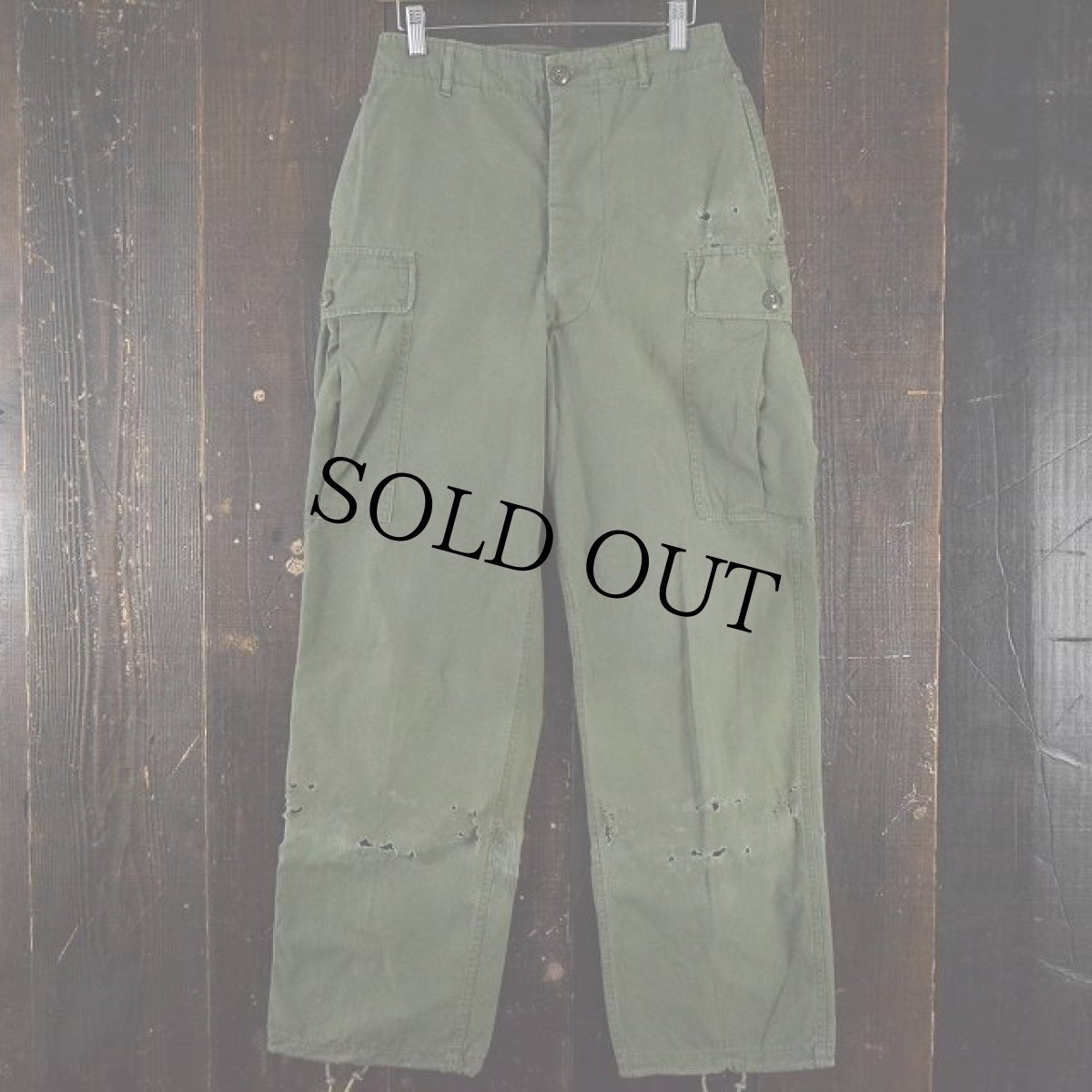 画像3: 60's US.MILITARY ジャングルファティーグパンツ 1st W27-29 (3)