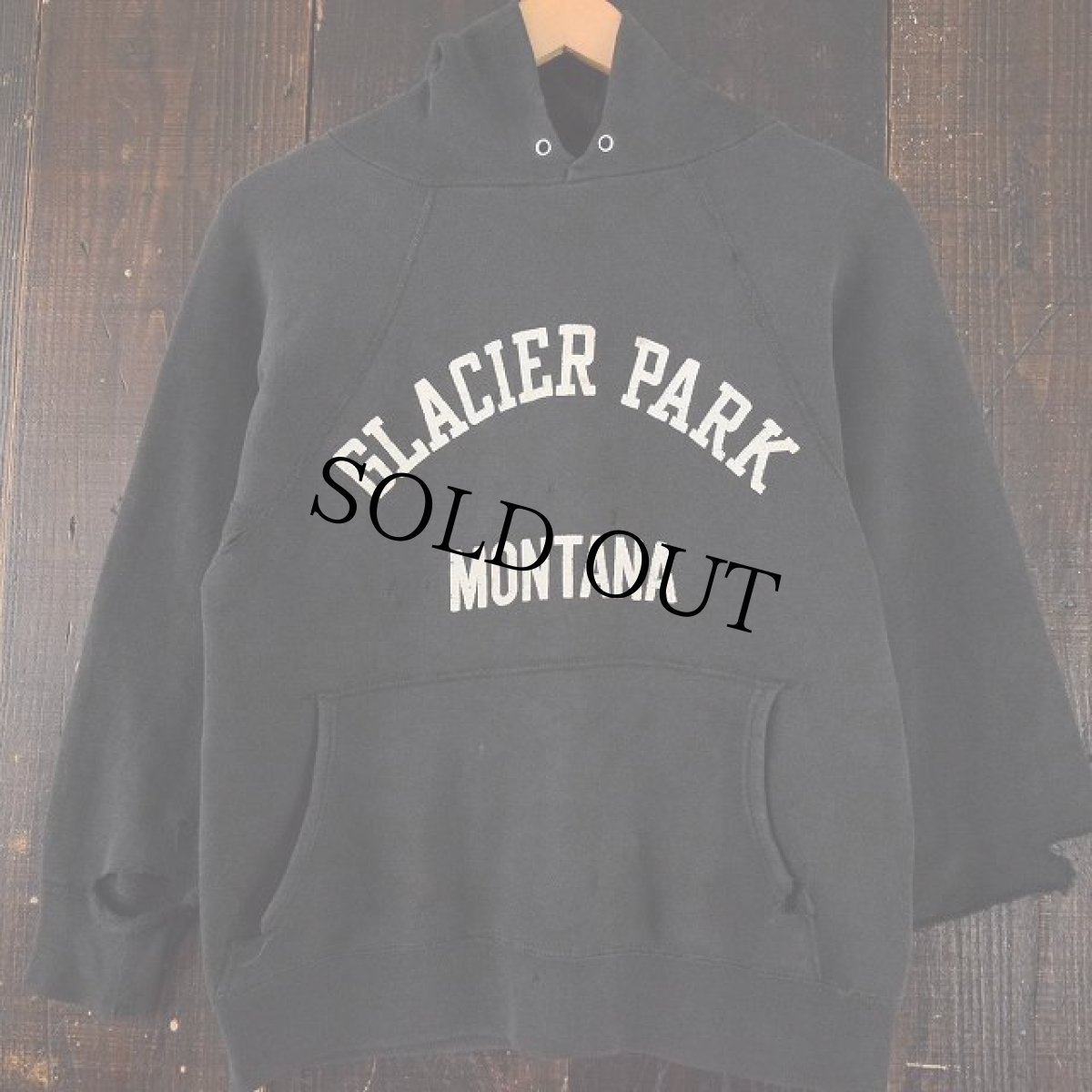 画像2: 60's "GLACIER PARK MONTANA" ダメージスウェットパーカ (2)