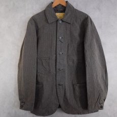 画像1: Ralph Lauren RRL ストライプ柄 "RAILMAN'S JACKET" 機関車ボタン (1)