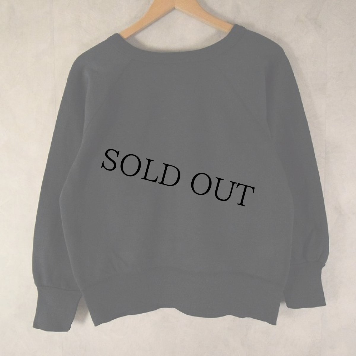 画像1: 50〜60's BLACK 無地スウェット (1)