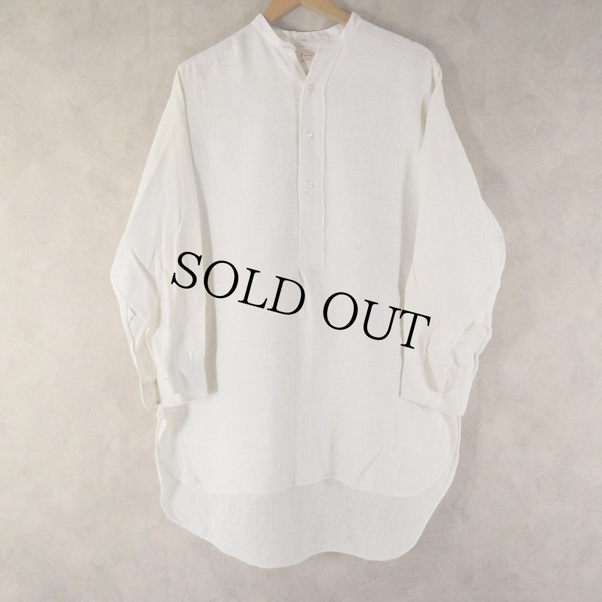 画像2: 30〜40's Aertex ENGLAND製 ヘンリーネックコットンシャツ (2)