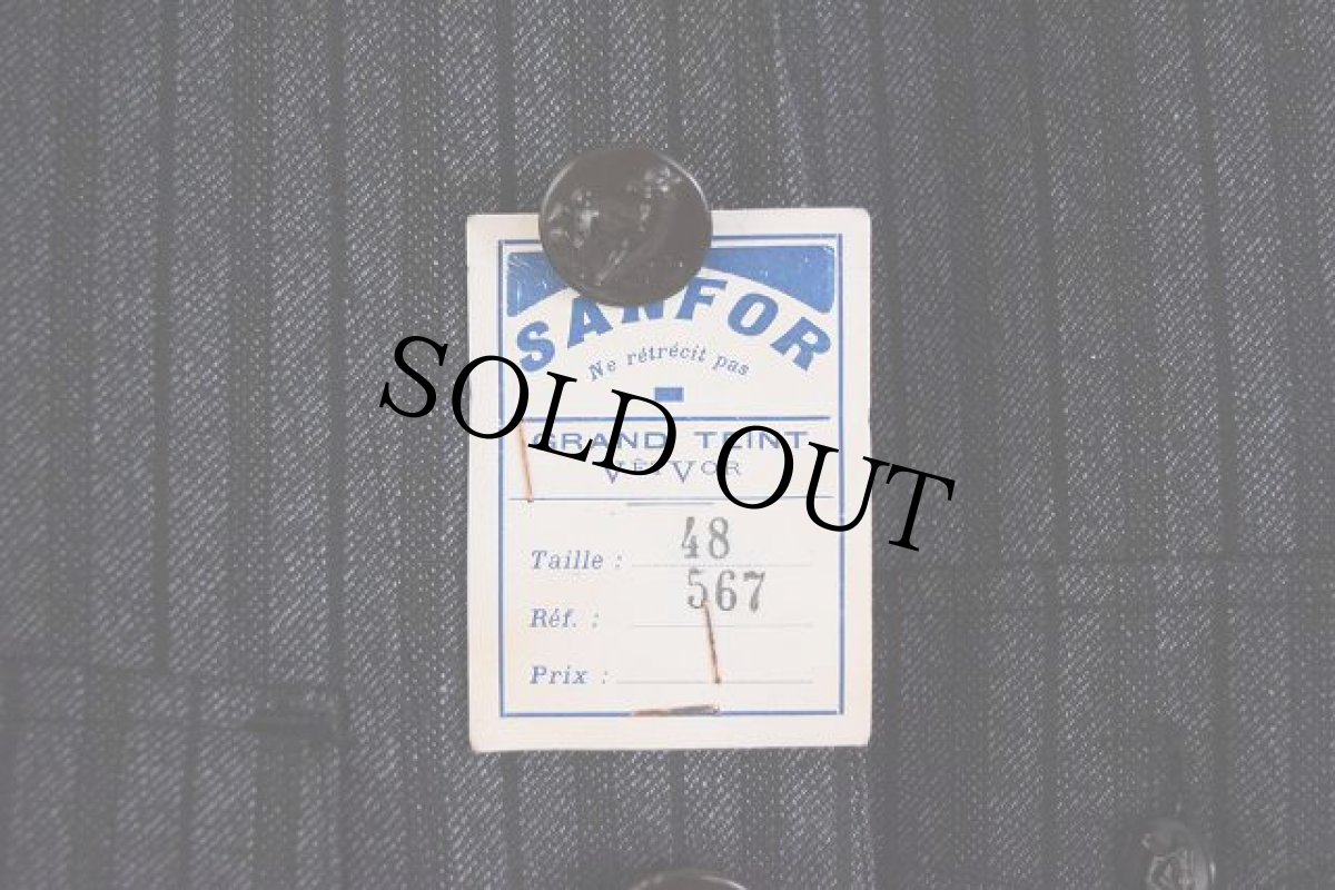 画像2: 30's〜40's SANFOR FRANCE製 動物ボタン ストライプ柄ハンティングジャケット DEADSTOCK (2)