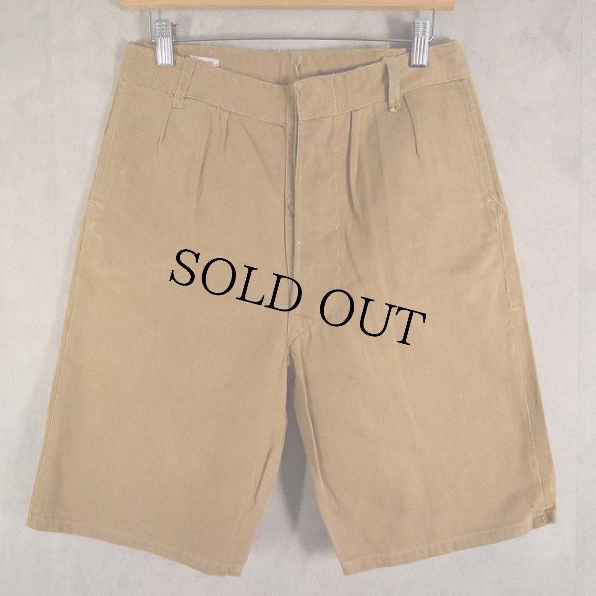 画像1: 40's EURO Moleskin Work Shorts W30 (1)