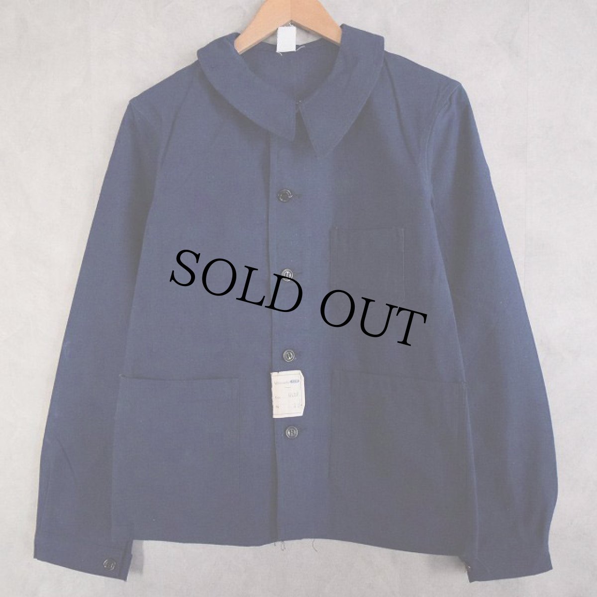 画像1: VINTAGE EURO Cotten×Linen Work Jacket (1)