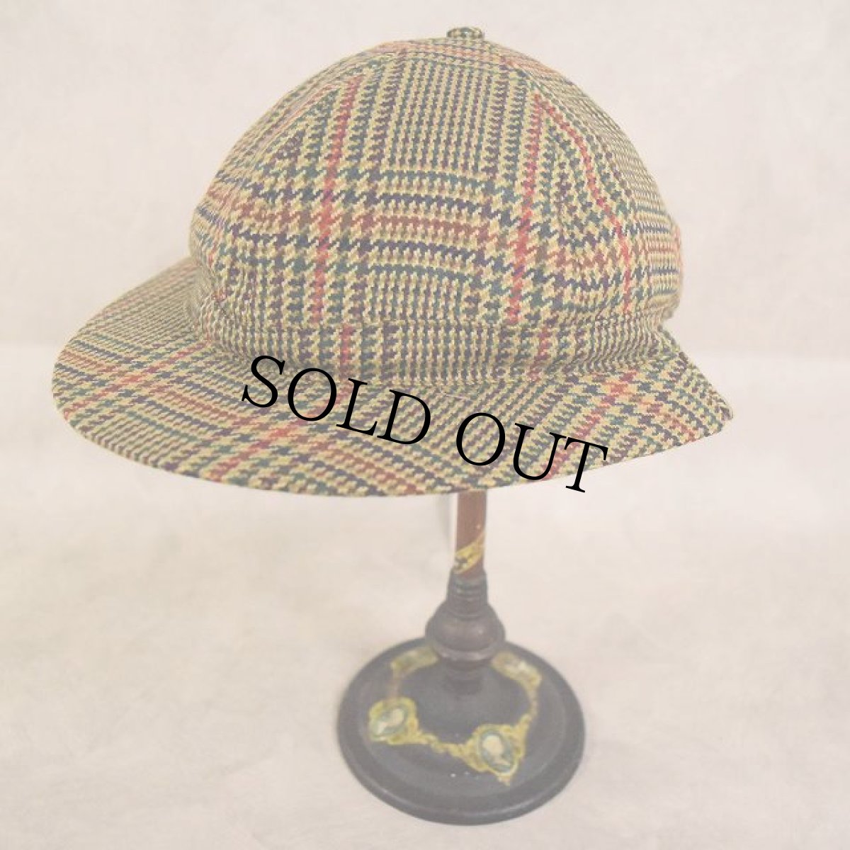 画像2: BARBOUR Scotland製 3ワラント チェック柄 Deerstalker Hat (2)