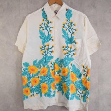 画像1: 40's Duke Kahanamoku chrysanthemum（菊） Hawaiian shirts (1)