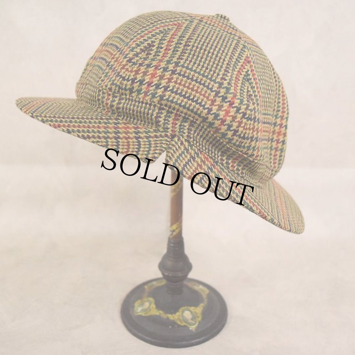 画像1: BARBOUR Scotland製 3ワラント チェック柄 Deerstalker Hat (1)
