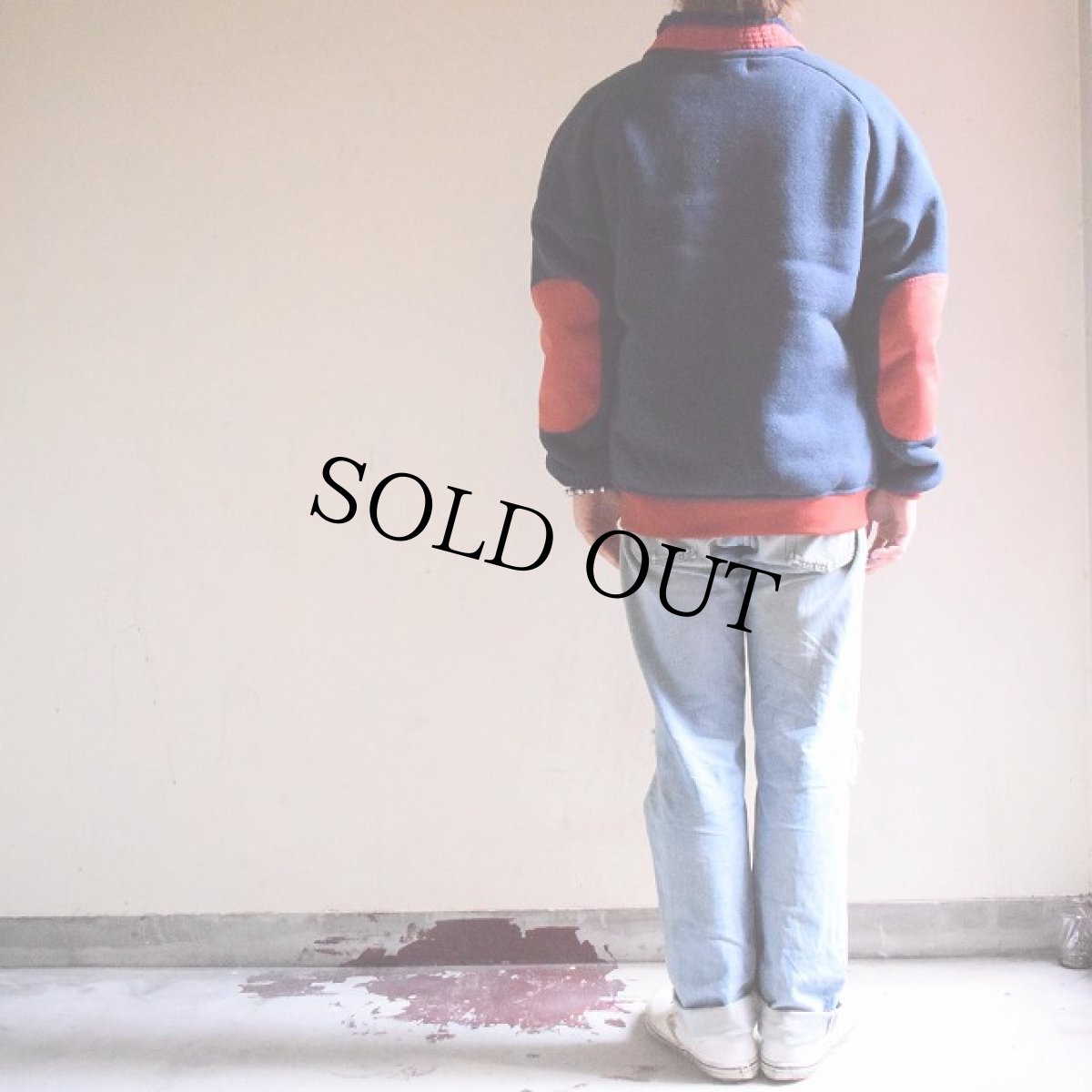 画像6: 80's OUTWEST USA製 エルボーパッチ付き 内ボアフリースジャケット (6)