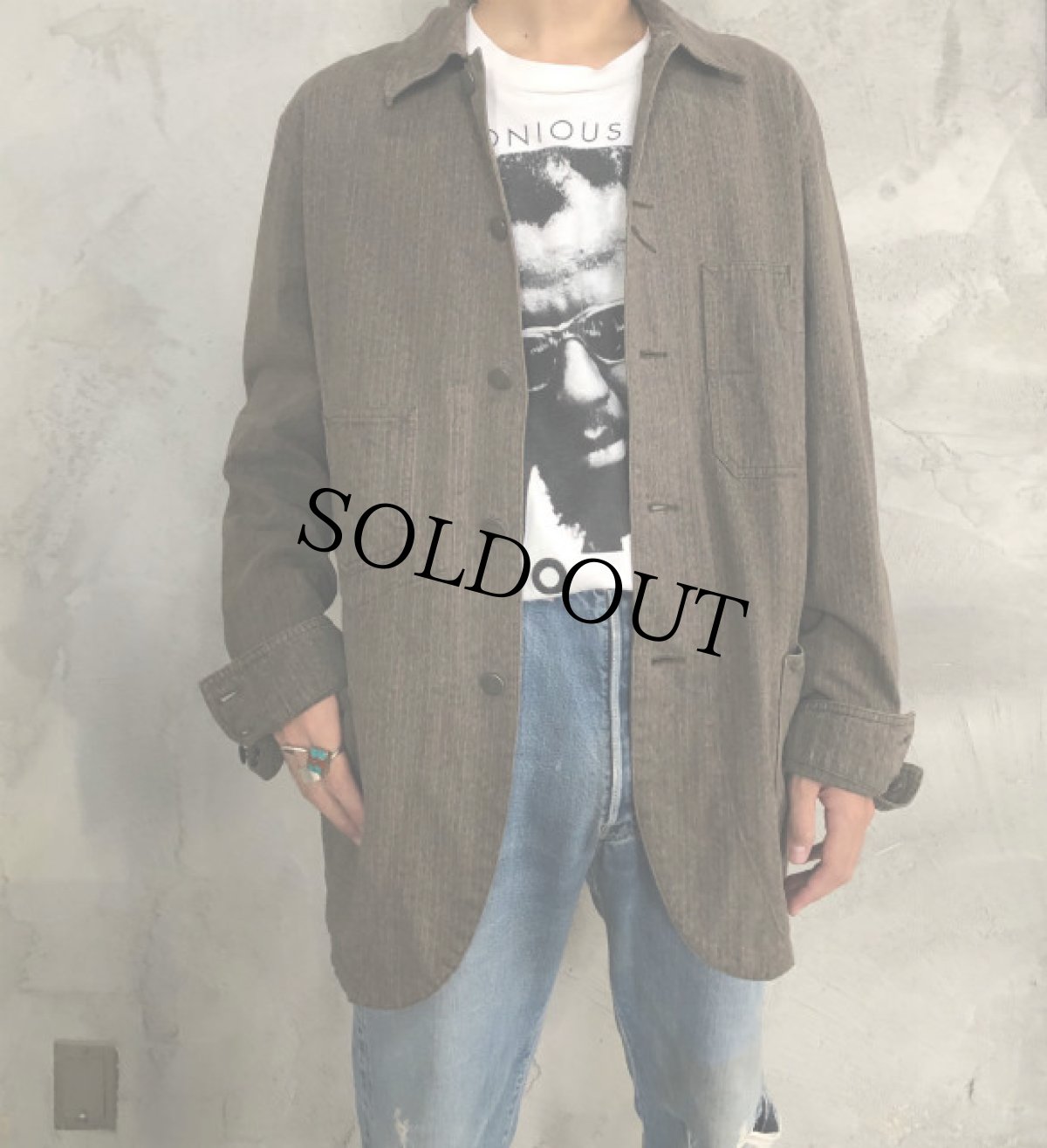 画像3: Ralph Lauren RRL ストライプ柄 "RAILMAN'S JACKET" 機関車ボタン (3)