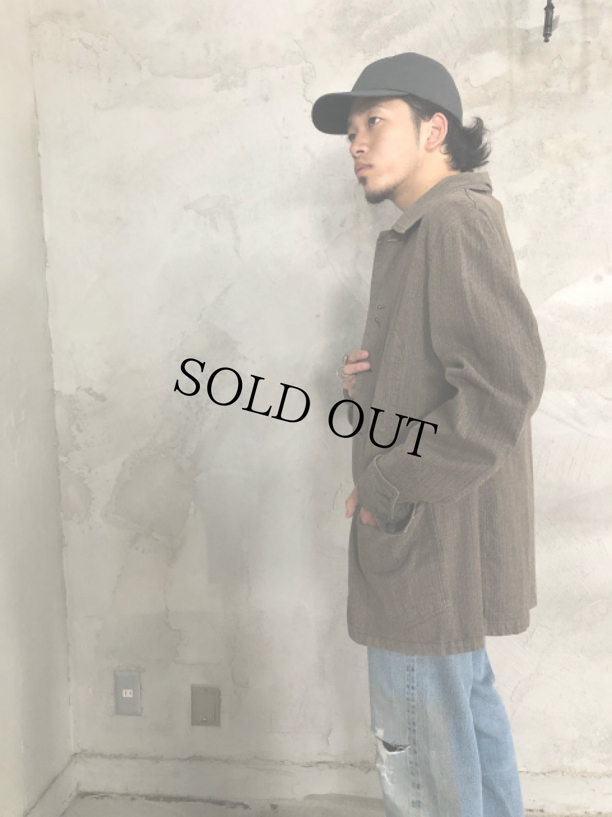 画像4: Ralph Lauren RRL ストライプ柄 "RAILMAN'S JACKET" 機関車ボタン (4)