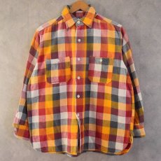 画像1: 50's SUNVALLEY PLAID チェック柄 マチ付きネルシャツ (1)