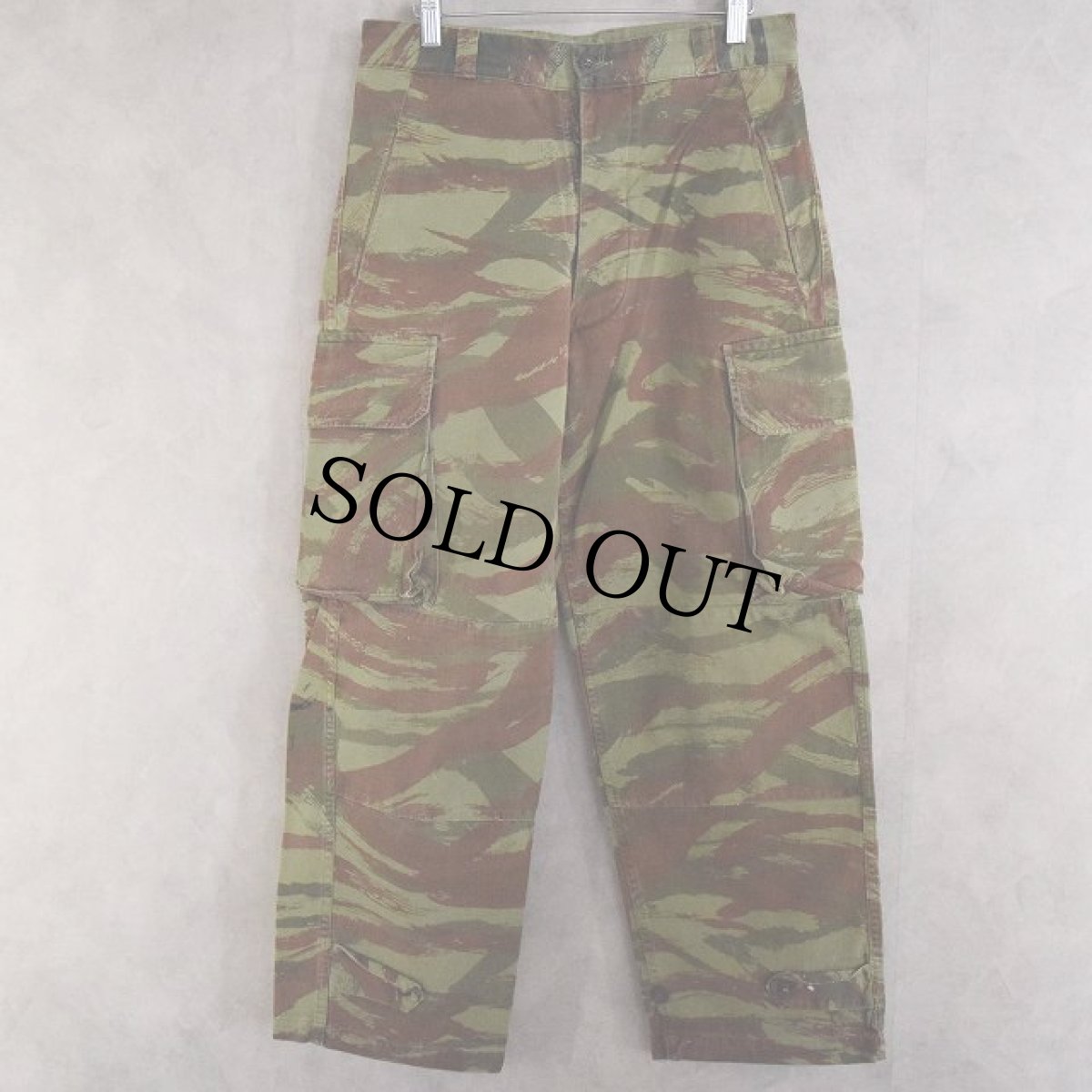 画像1: 40's〜50's FRENCH ARMY リザードカモ TROUSERS W30 (1)