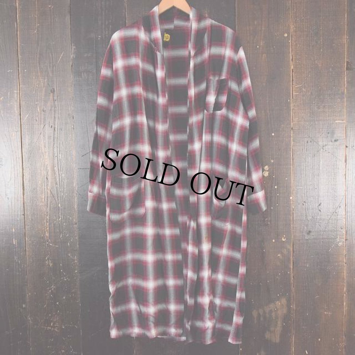 画像1: 【SALE】 VINTAGE オンブレーチェック柄ガウン (1)