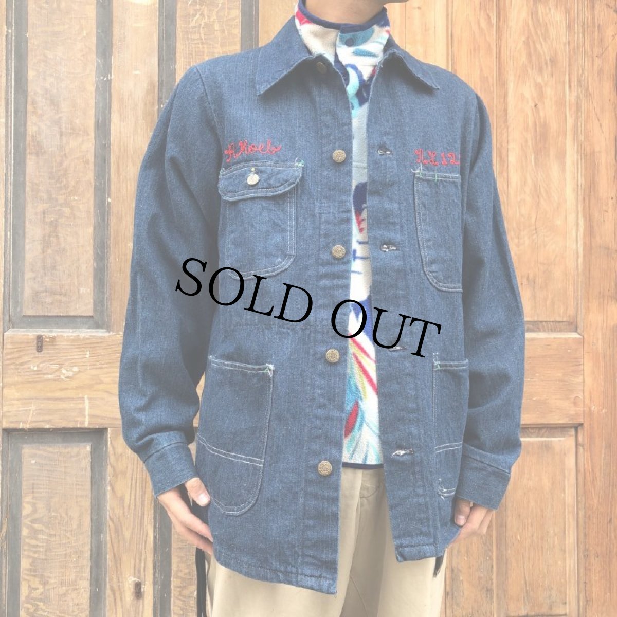 画像3: 60's〜70's Key IMPERIAL チェーン刺繍 デニムカバーオール (3)