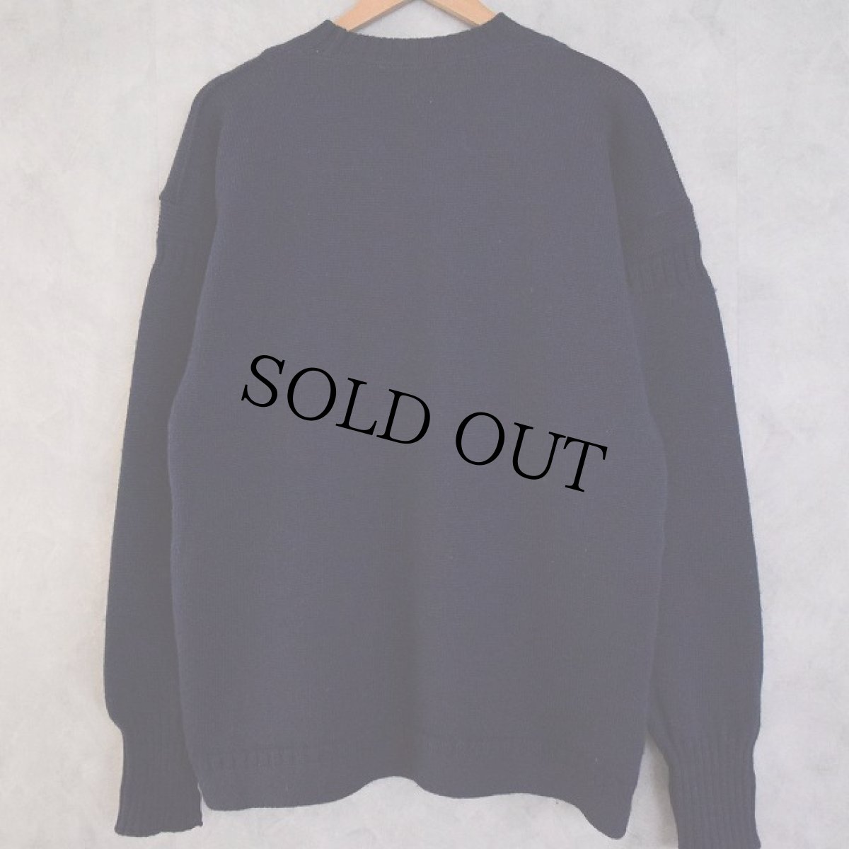 画像1: VINTAGE Guernsey Sweater Navy (1)
