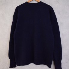 画像1: VINTAGE Guernsey Sweater Navy (1)