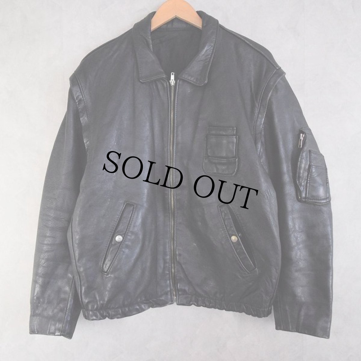 画像1: French Military Leather Pilot Jacket (1)