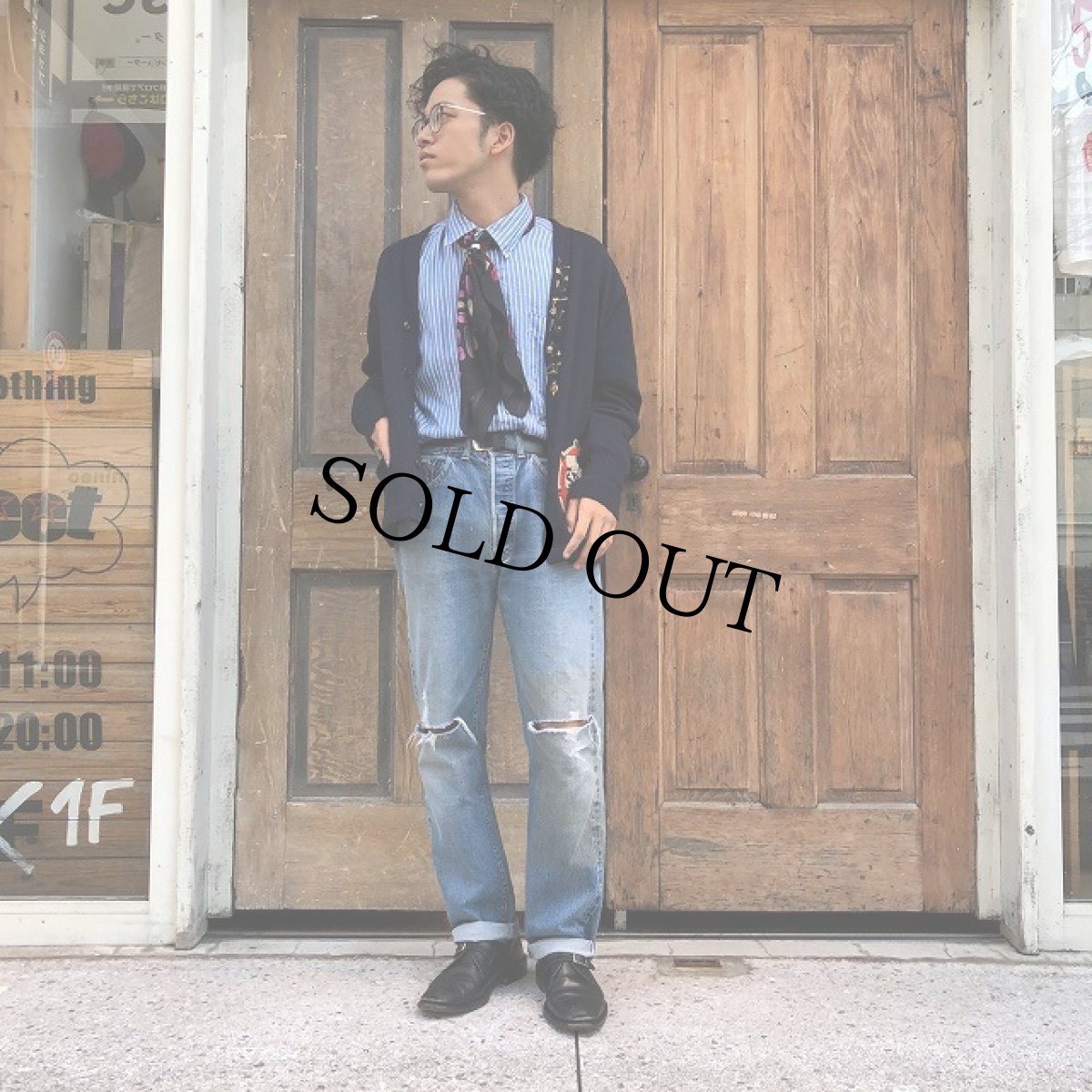 画像4: 50's ピンズ＆パッチ付き ウールニットカーディガン (4)