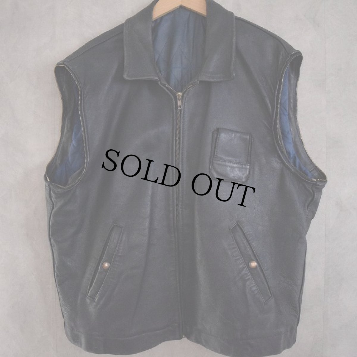画像3: French Military Leather Pilot Jacket NAVY (3)