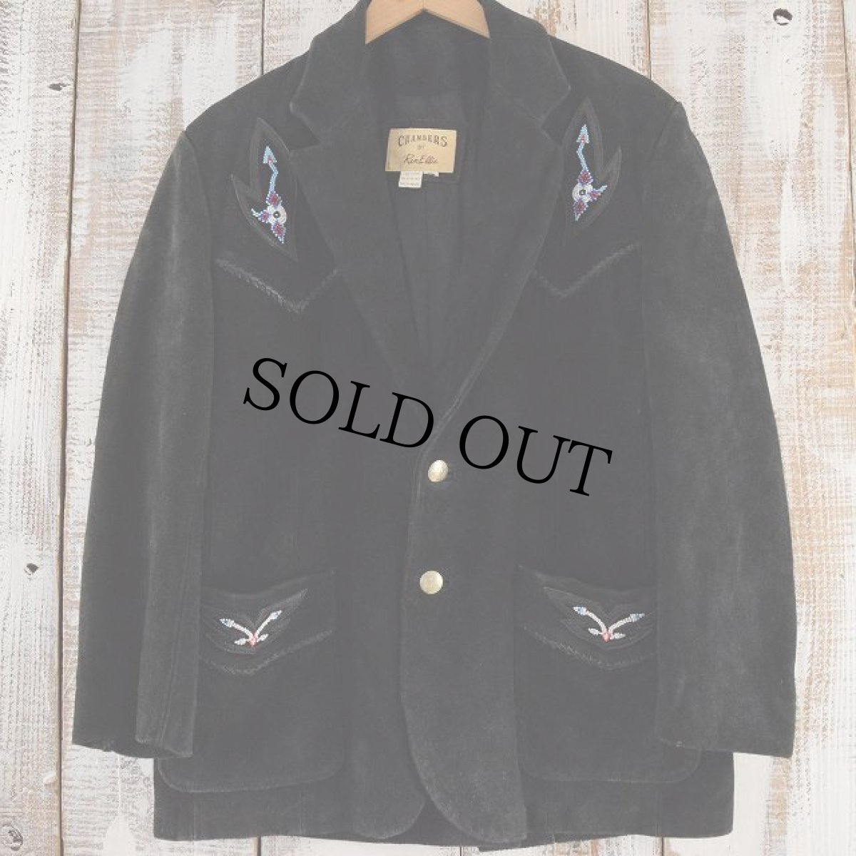 画像2: CHAMBERS ウエスタン スエード テーラードジャケット (2)