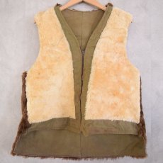 画像2: VINTAGE WOODSMAN Boa Vest (2)