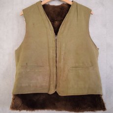 画像1: VINTAGE WOODSMAN Boa Vest (1)