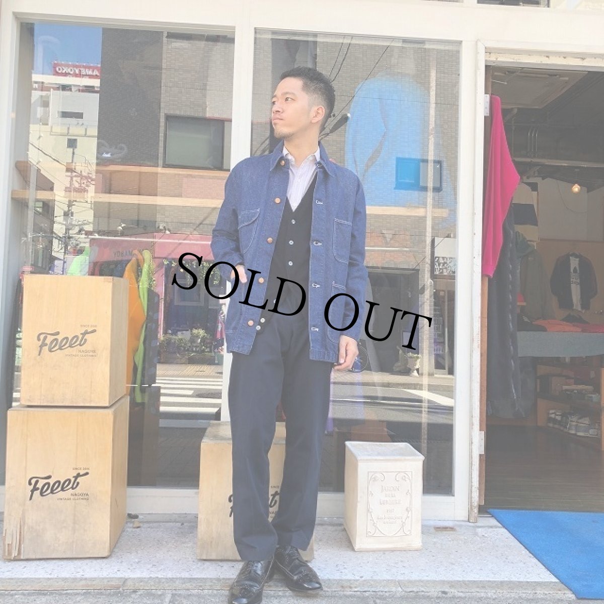 画像2: 60's〜70's BLUE BELL デニムカバーオール (2)