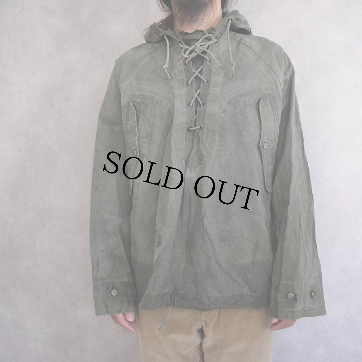 画像2: 60's US.NAVY デッキレインパーカ (2)