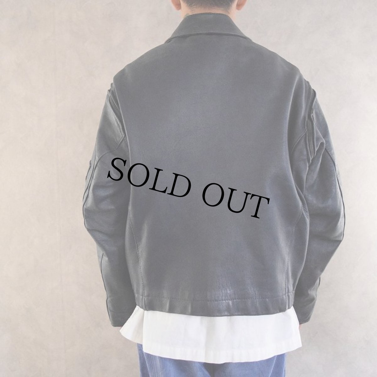 画像6: French Military Leather Pilot Jacket NAVY (6)