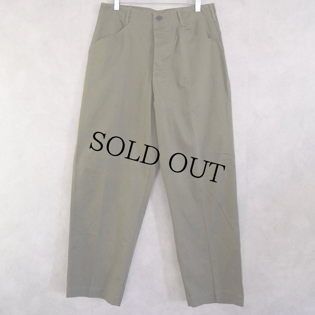 画像1: 40's U.S.NAVY N-3 Cottontwill Trousers W31 (1)