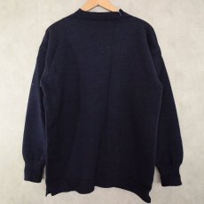 画像1: VINTAGE Guernsey Sweater Navy (1)