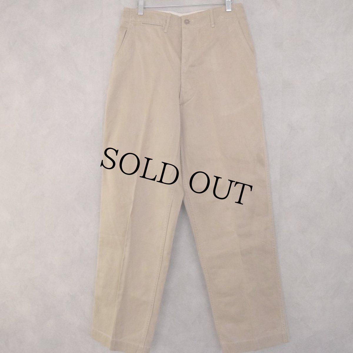 画像1: 40's U.S.ARMY M-1943 KHAKI TROUSERS W30 (1)