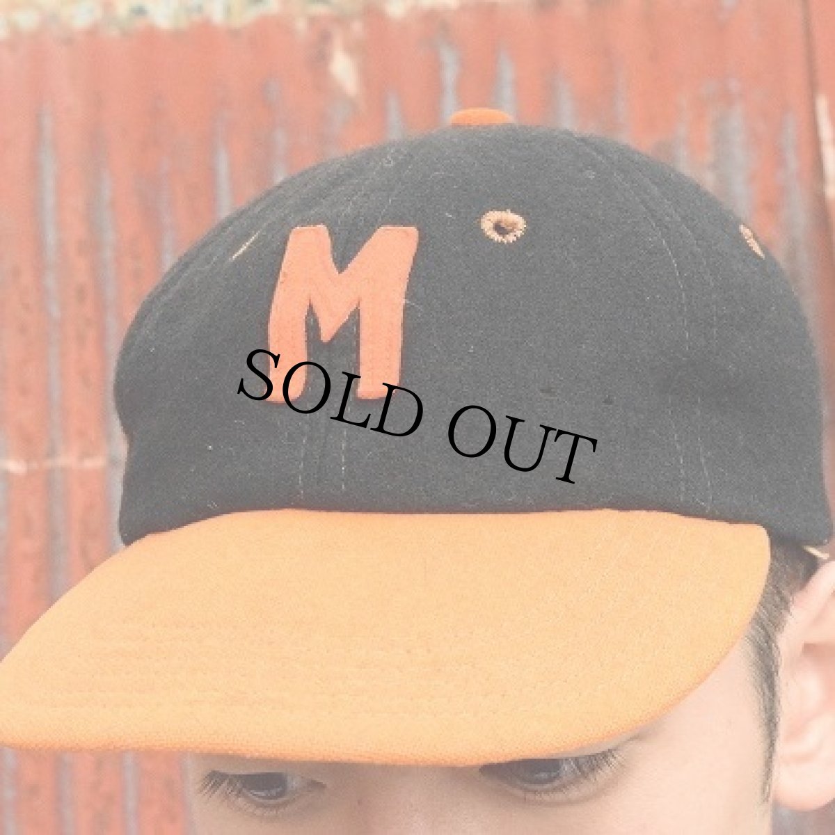 画像3: VINTAGE フェルトパッチ 2トーンウールキャップ (3)