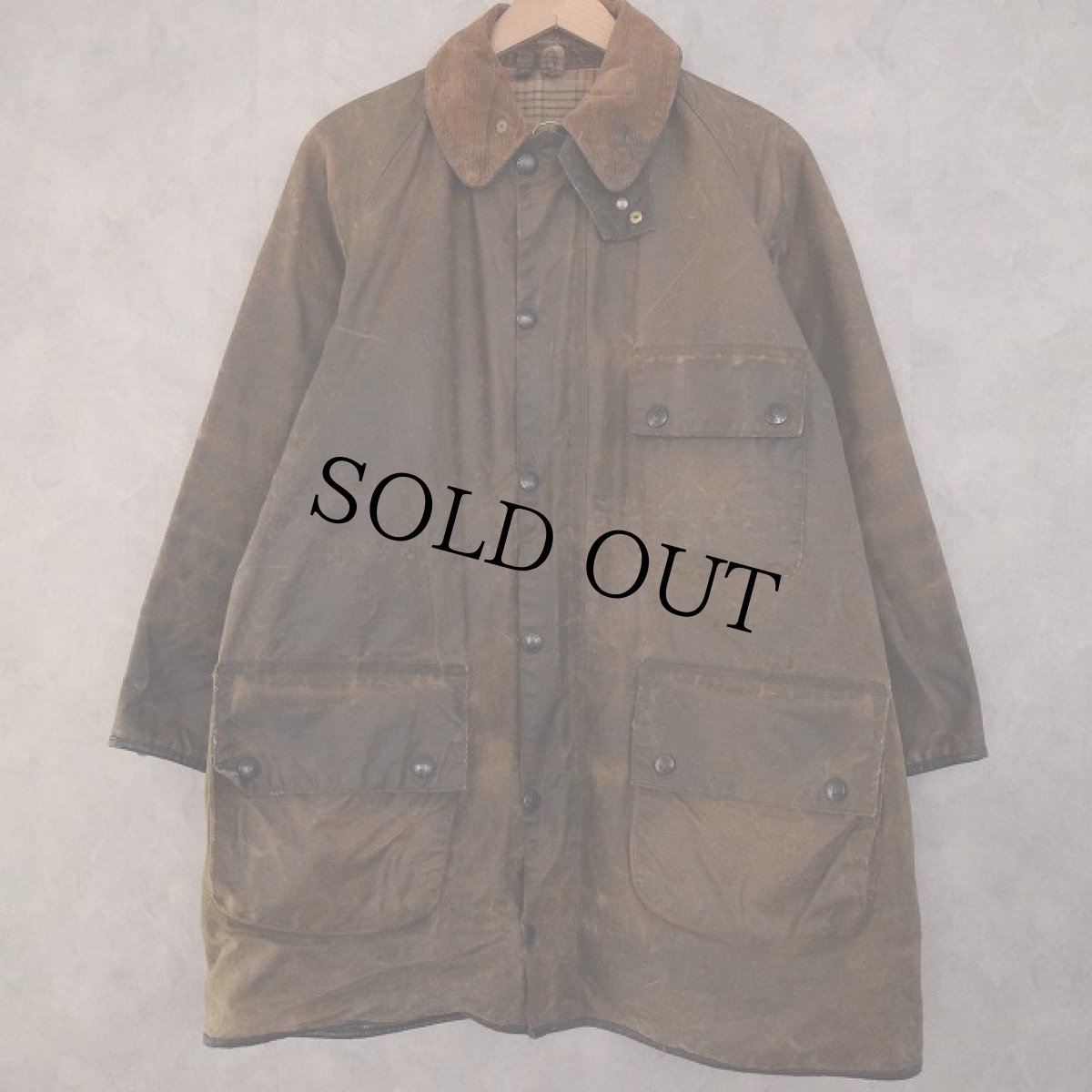 画像1: 60〜70's BARBOUR England製 Oiled Cotton Coat (1)