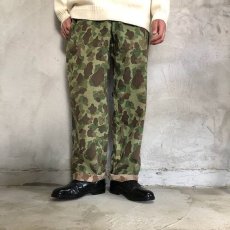 画像1: 40's USMC ダックハンターカモ HBT Trousers W35 (1)