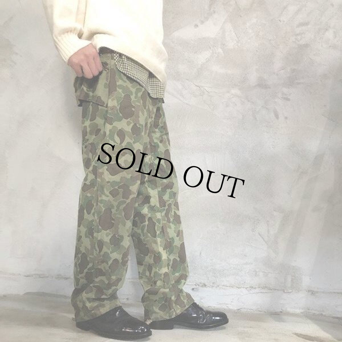 画像6: 40's USMC ダックハンターカモ HBT Trousers W35 (6)