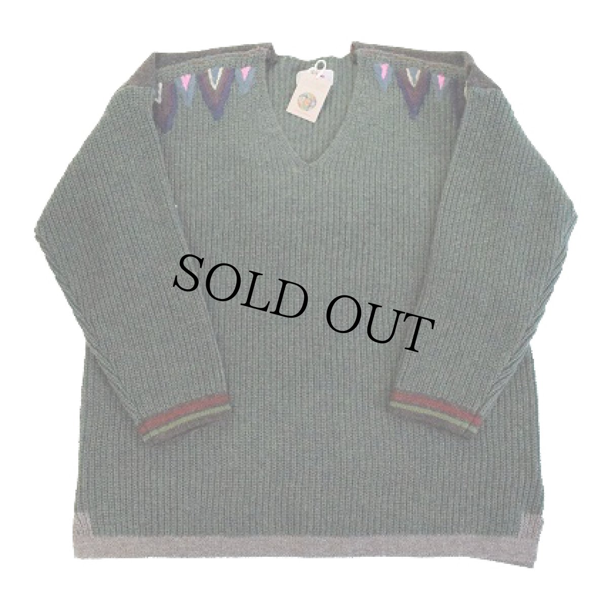 画像1: 【SALE】  ARIGATO FAKKYU "Wool Knit Sweater" GREEN 【L】 (1)
